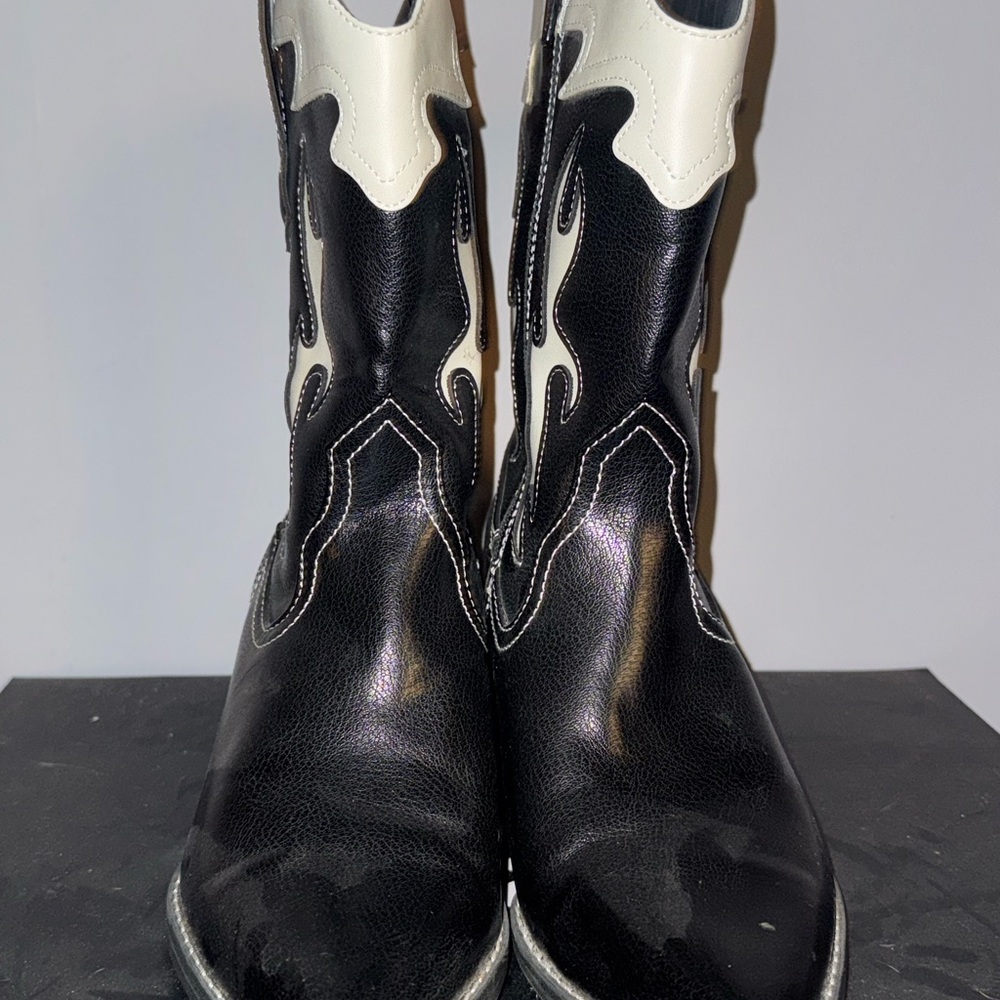 Target Black and White Heeled Boots